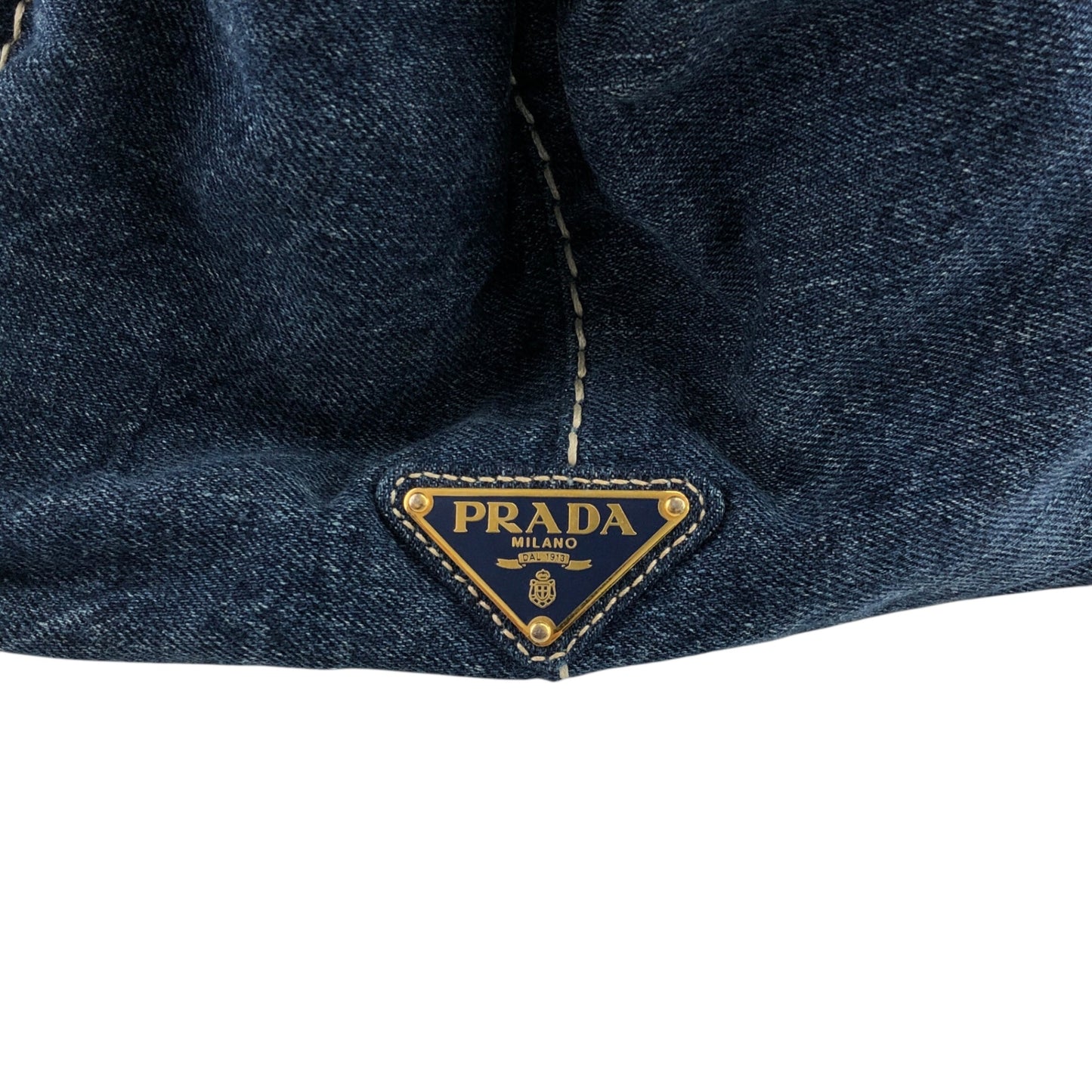 PRADA Canapa Handbag Indigo Vintage t35cnj
