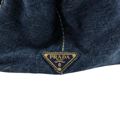 PRADA Canapa Handbag Indigo Vintage t35cnj