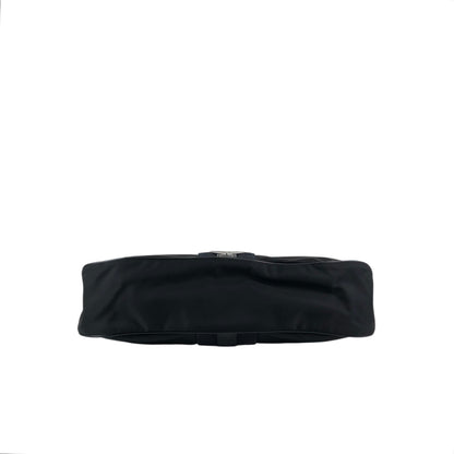 PRADA Triangle Logo   Shoulder bag Hobobag Black Vintage 4nfw5t