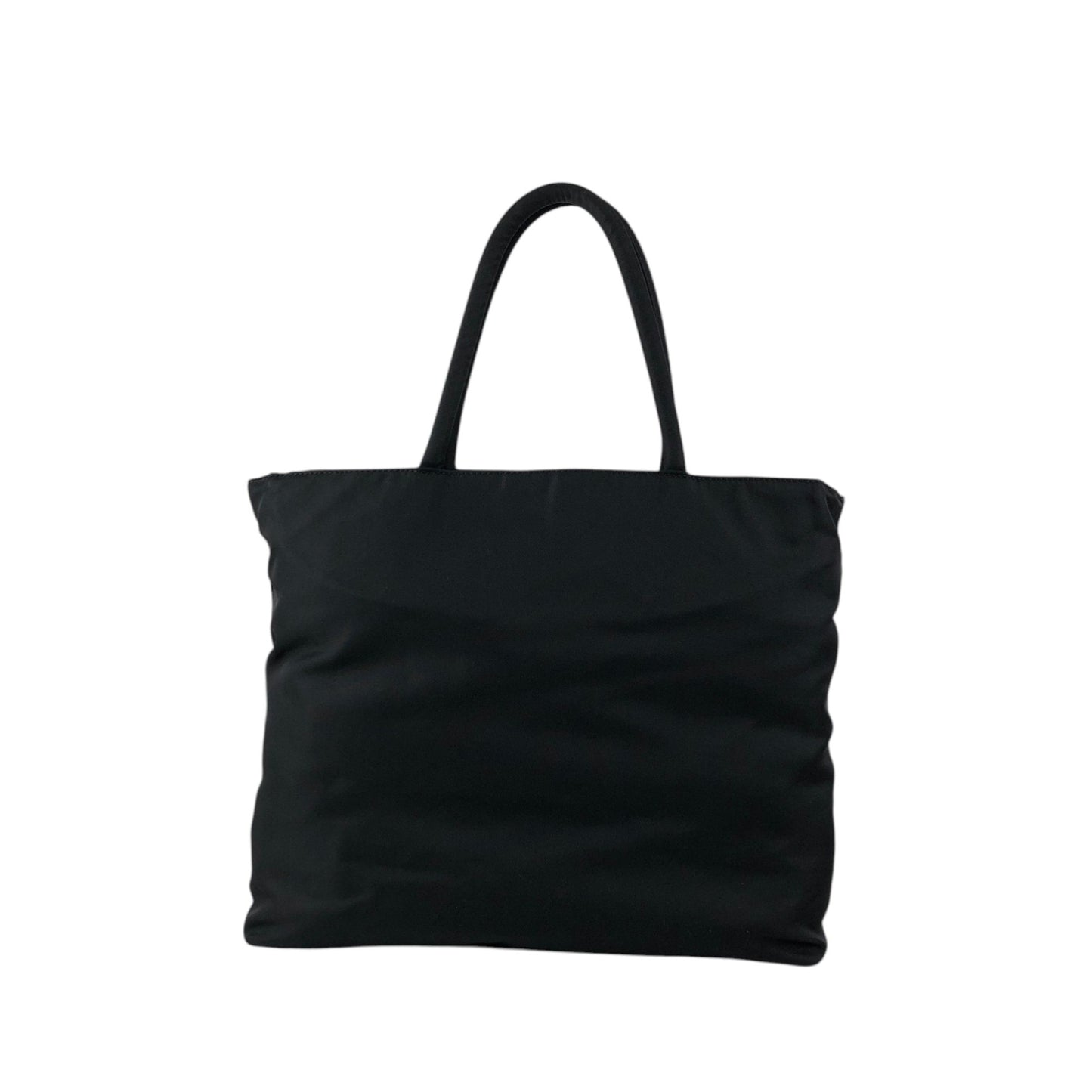 PRADA Tessuto Triangle Logo Handbag Totebag Black Vintage 4fphjj