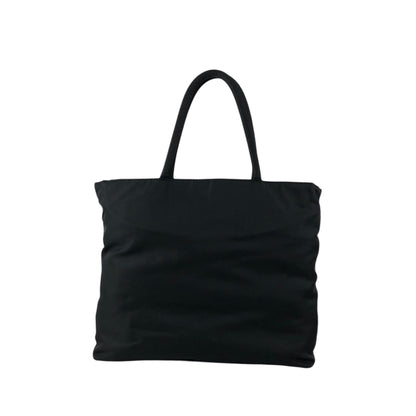 PRADA Tessuto Triangle Logo Handbag Totebag Black Vintage 4fphjj