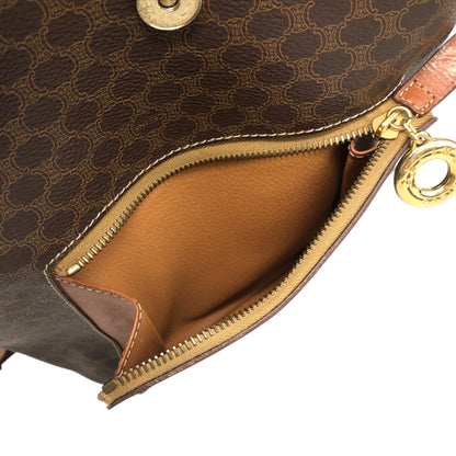 CELINE Macadam Charm Backpack Brown Vintage jz6ee6