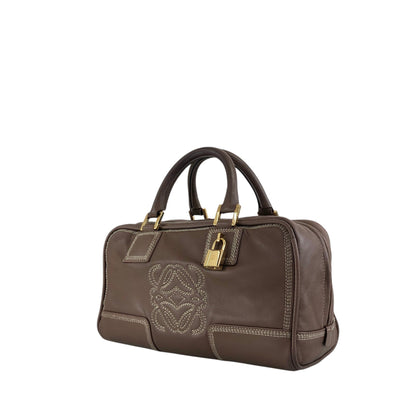 LOEWE Amazona28 Anagram Handbag Boston bag Brown Vintage f75cvh