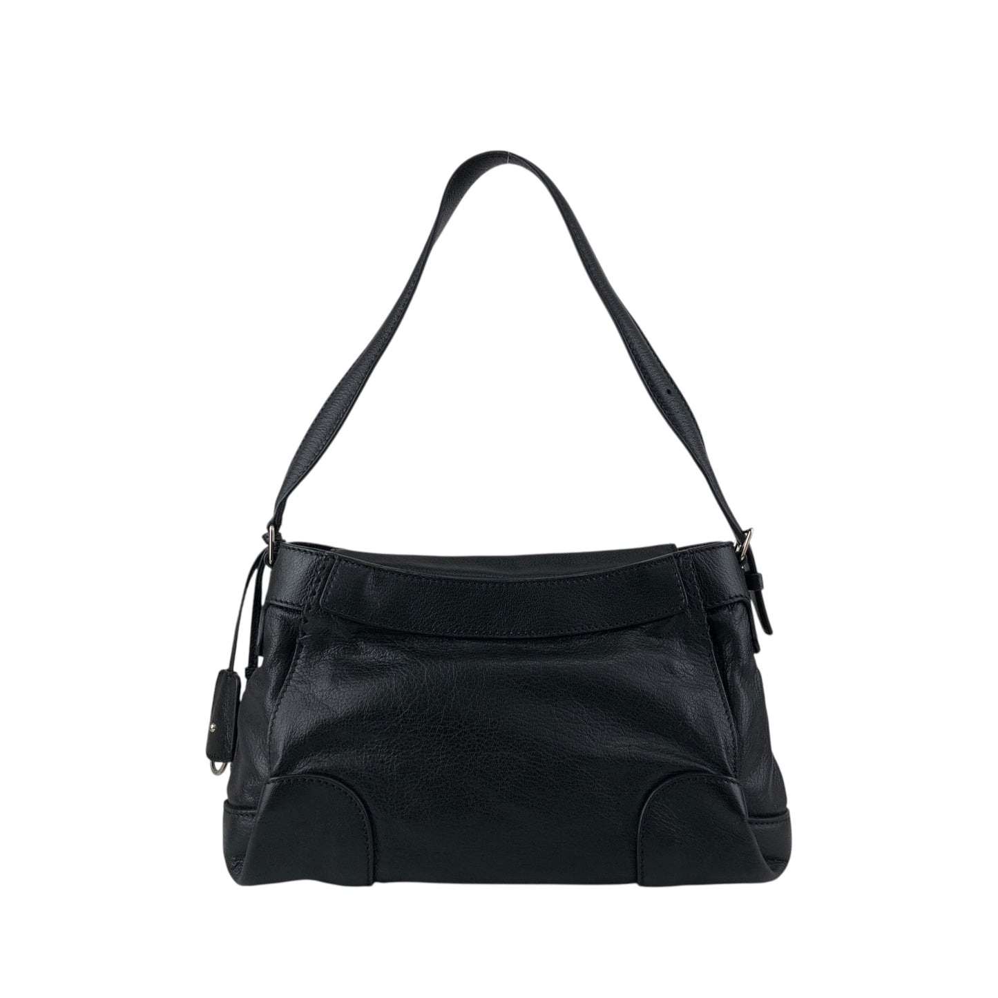 CELINE Horse Carriage Shoulder bag Black Vintage 6inwsp