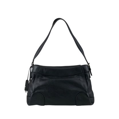 CELINE Horse Carriage Shoulder bag Black Vintage 6inwsp