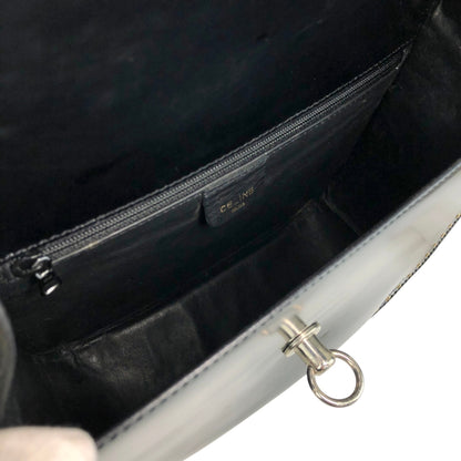 CELINE Gancini Shoulder bag Black Vintage ni2xww