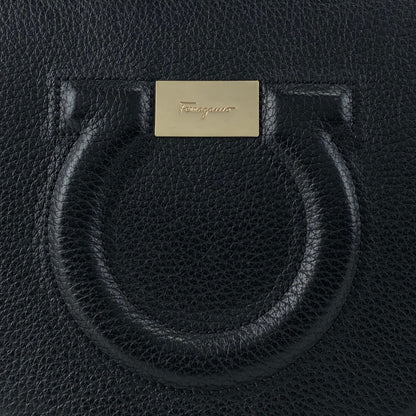 Salvatore Ferragamo Gancini Shoulder bag Black Vintage da8ayc
