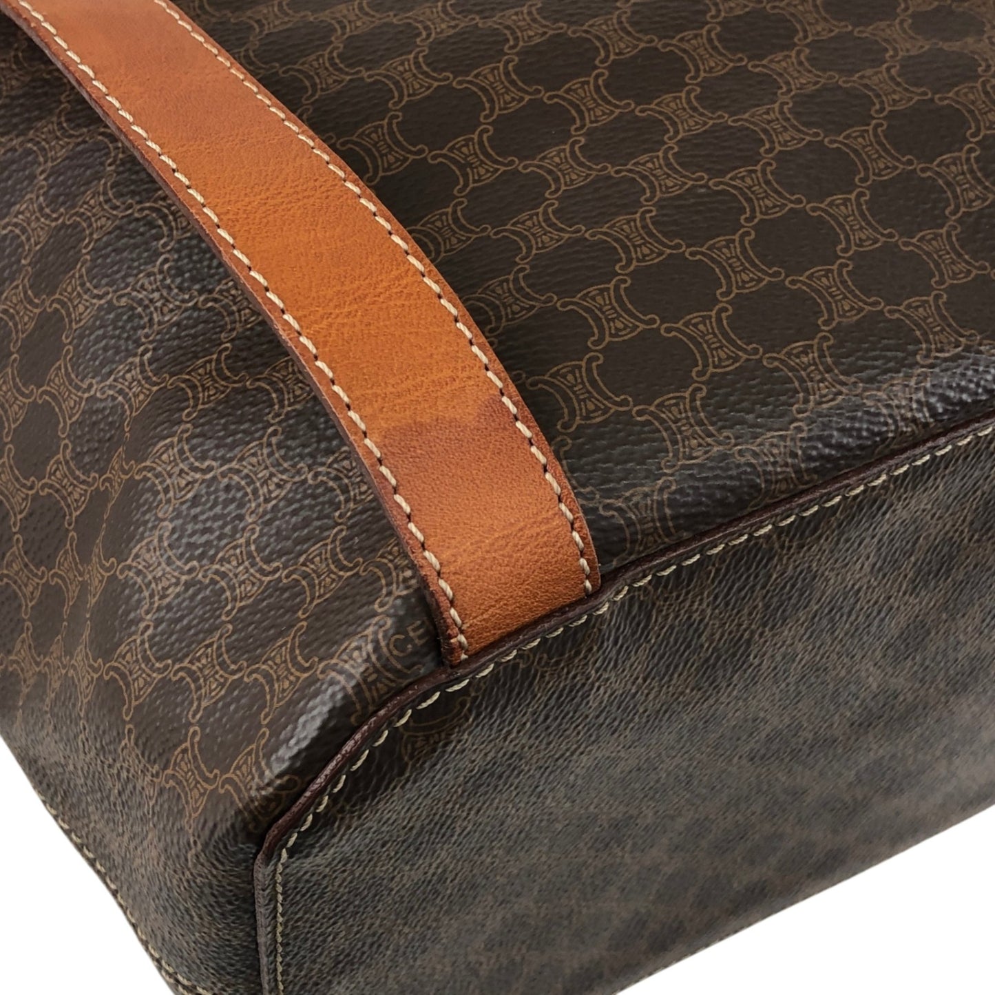 CELINE Macadam Triomphe Flap Backpack Brown Vintage mesz66