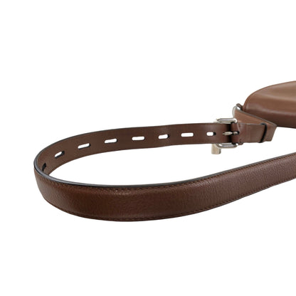 LOEWE Logo Embossed Shoulder bag Brown Vintage 7c7s5w