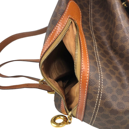CELINE Macadam Triomphe Flap Backpack Brown Vintage mesz66