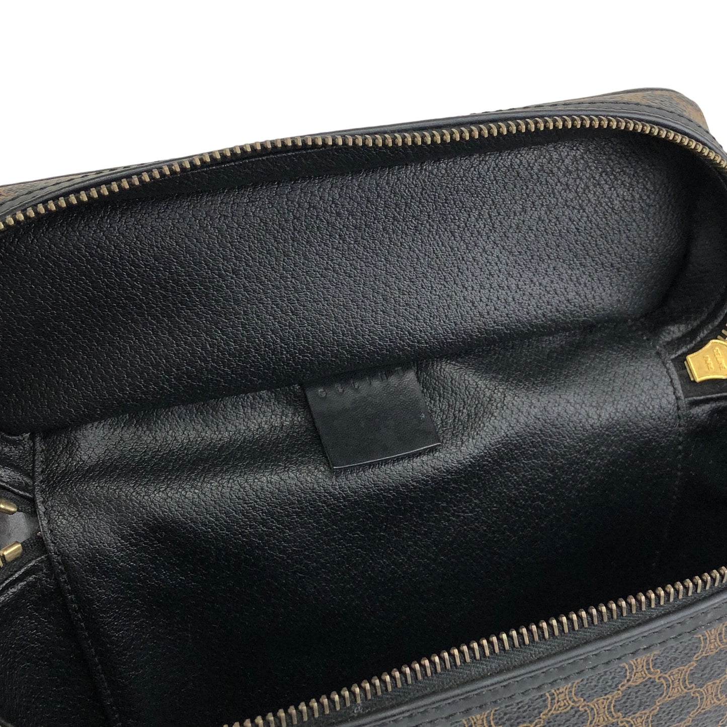 CELINE Macadam Handbag Vanity bag Black Vintage fc3bk6