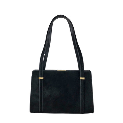 GUCCI Metal Clasp Totebag Black Vintage mzwmr5