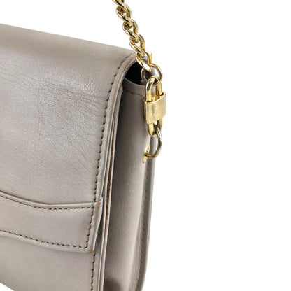 Christian Dior Logo Chain Shoulder bag Gray Vintage kynndd