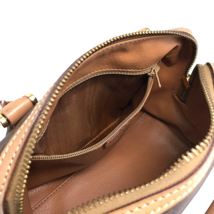 CELINE Macadam Two-way Handbag Shoulder bag Brown Vintage jjjan3
