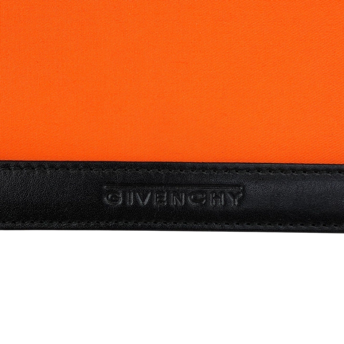 GIVENCHY Logo Shoulder bag Black×Orange Vintage ahpuhk