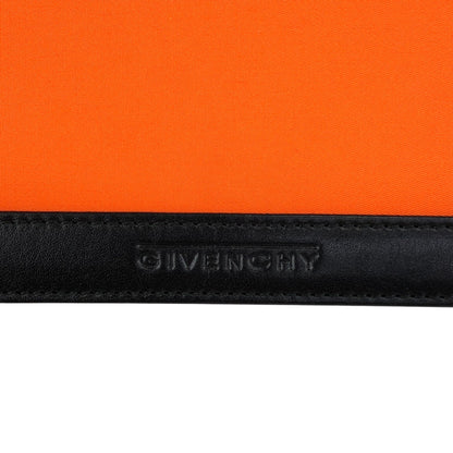 GIVENCHY Logo Shoulder bag Black×Orange Vintage ahpuhk