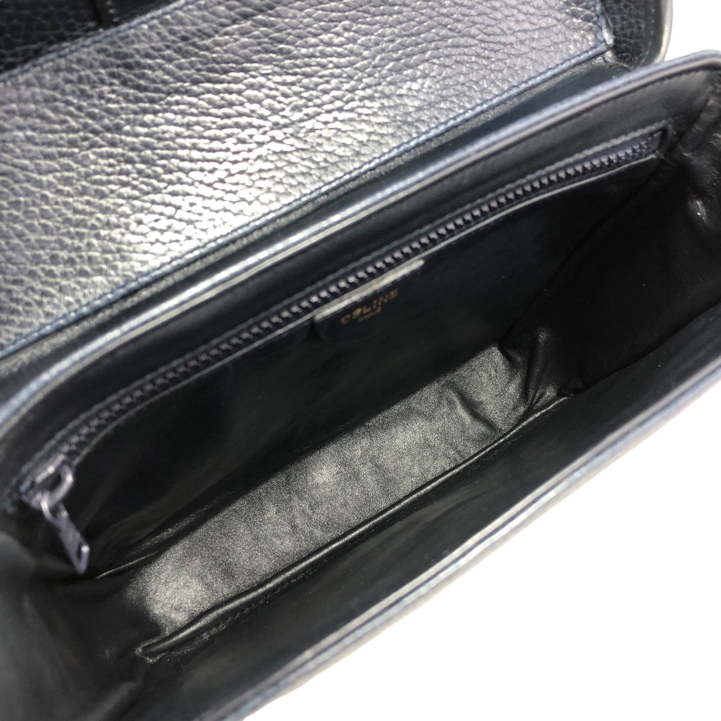 CELINE Horse Carriage Shoulder bag Navy Vintage ahfkd8