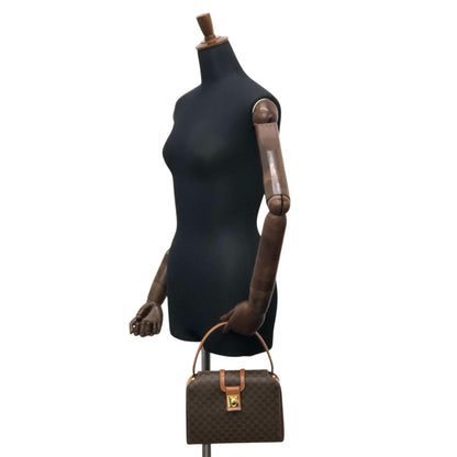 CELINE Macadam Gancini Handbag Brown Vintage hjb52j