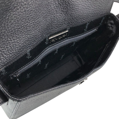 Yves Saint Laurent Logo Shoulder bag Black Vintage rpj32s