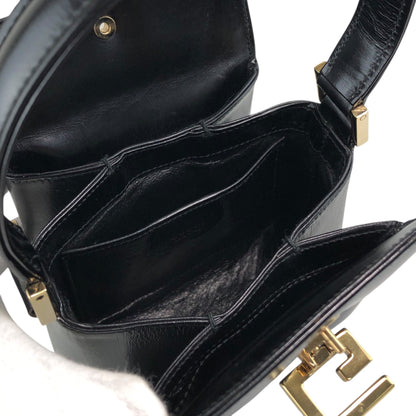 GUCCI Logo Small Handbag Black Vintage xwdrnw