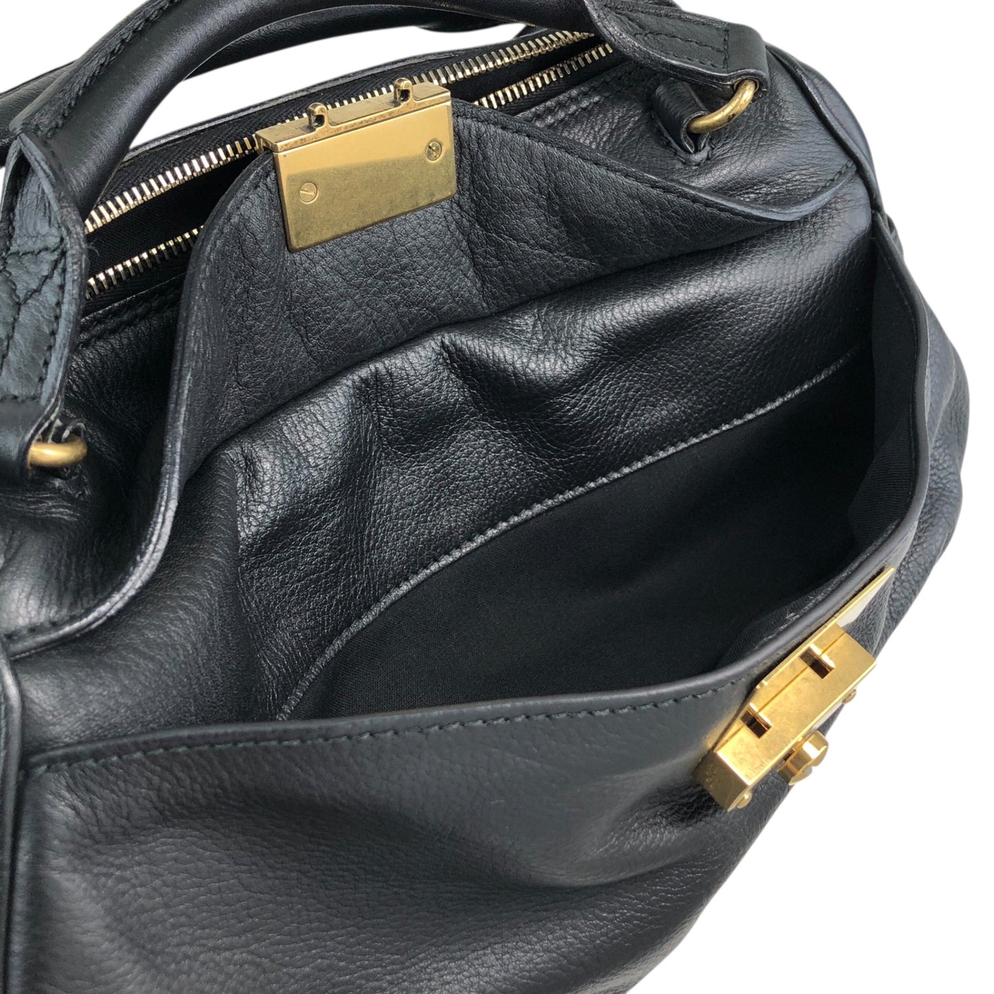 Yves Saint Laurent Two-way Handbag Shoulder bag Black Vintage wu64ez