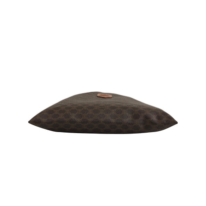 CELINE Macadam Blason Drawstring Small Handbag Pouch Brown Vintage 2fz5x8