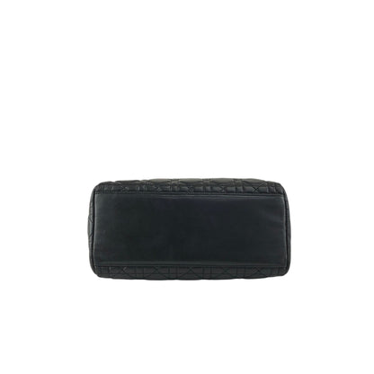 Christian Dior Lady Dior Cannage Charm Handbag Black Vintage 5udh48