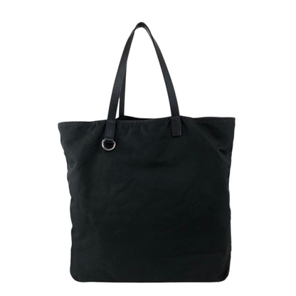 PRADA Tessuto Triangle Logo Totebag Black Vintage znncse
