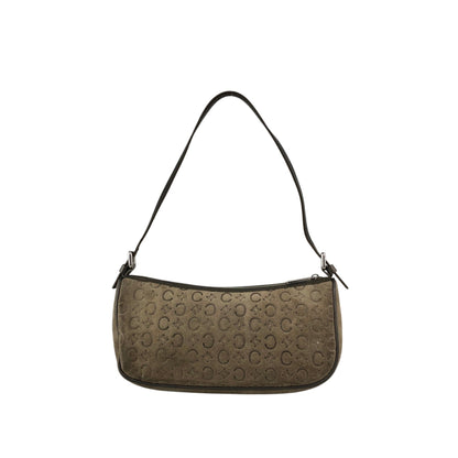 CELINE C Macadam Shoulder bag Light Brown Vintage ntvdgb