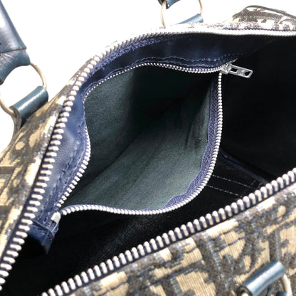 Christian Dior Trotter Handbag Boston bag Navy Vintage fw6xn6