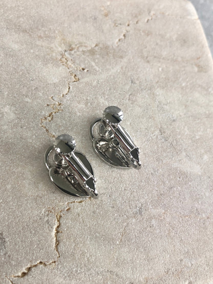 Christian Dior Earrings Silver Vintage nsfbdt