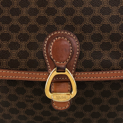 CELINE Macadam Horse Bit Shoulder bag Brown Vintage jcgk27