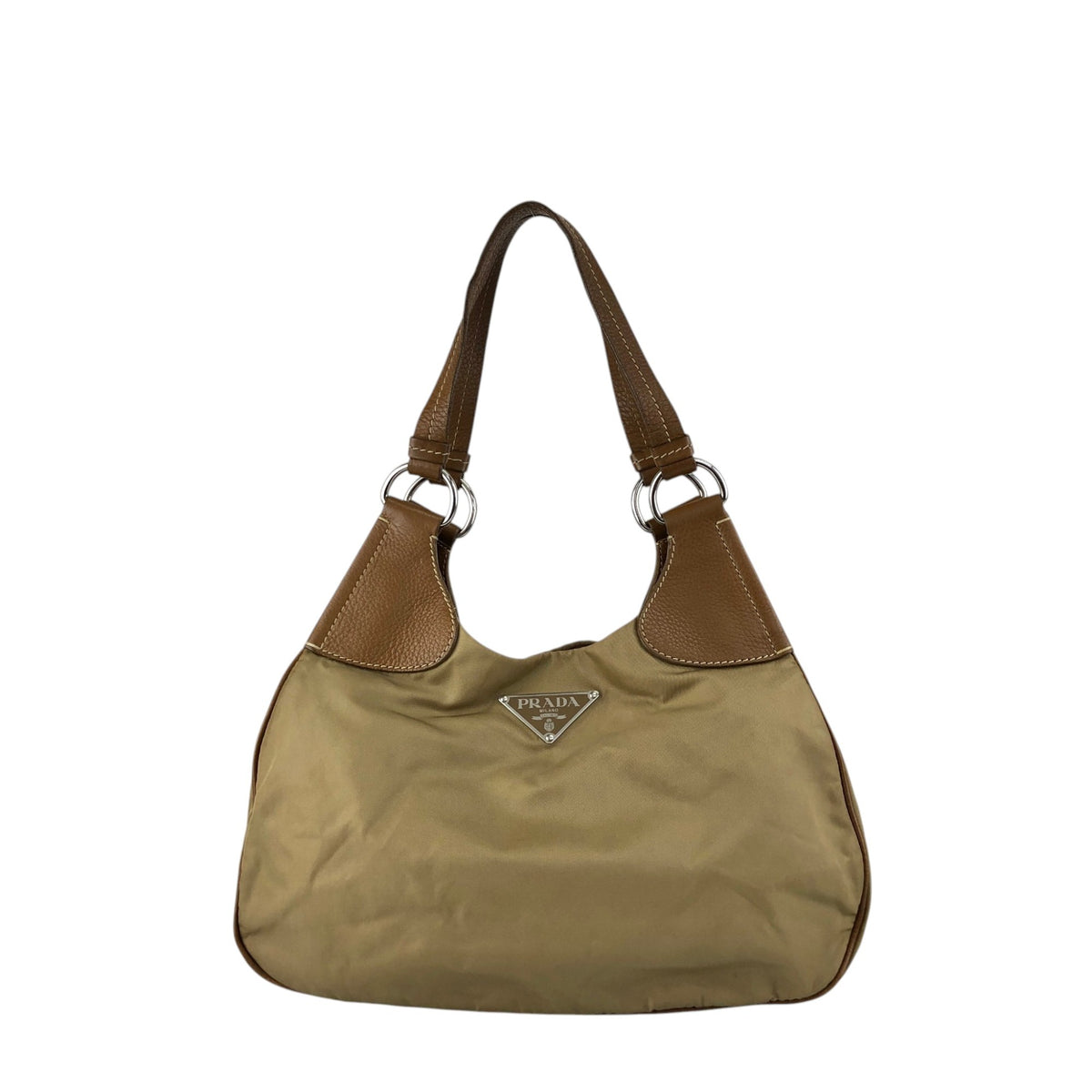 PRADA Triangle Logo Shoulder bag Beige,Camel Vintage yiub4m
