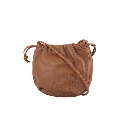 LOEWE Anagram Drawstring Shoulder bag Brown Vintage fzwga5