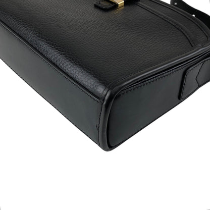 CELINE Logo Crossbody Shoulder bag Black Vintage ux8giy