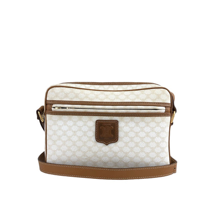 CELINE Macadam Blason Shoulder bag White Vintage isgjmr