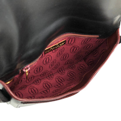 Cartier Logo Trinity Shoulder bag Black Vintage j72pji