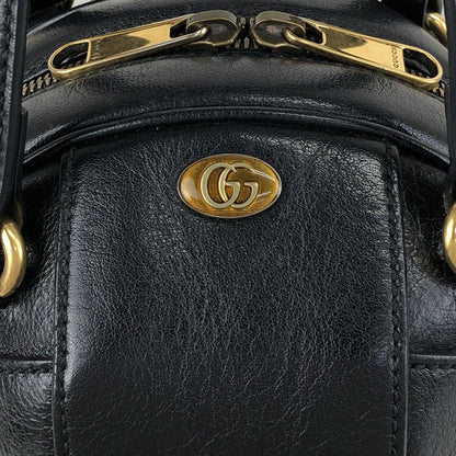 GUCCI GG Logo Shoulder bag Black Vintage ym72ux