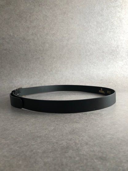 FENDI Logo Belt Black Vintage bbih28