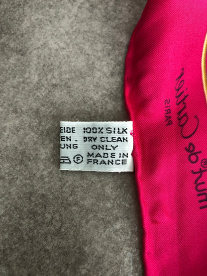 Cartier SILK Scarf Pink Vintage pnjugn