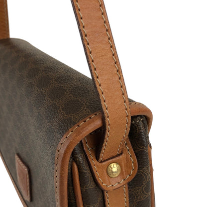CELINE Macadam Blason Shoulder bag Brown Vintage ukvpkm