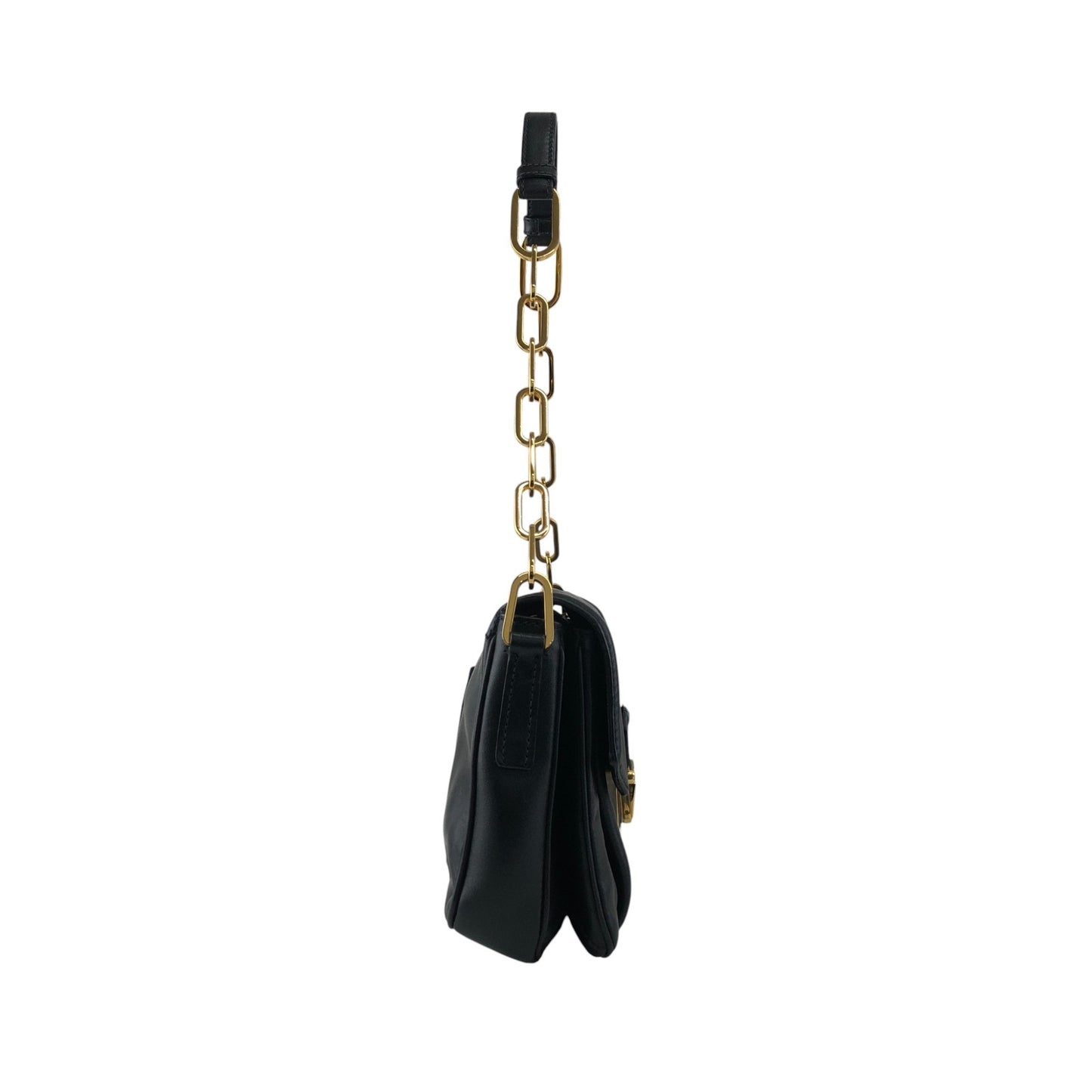 miumiu Turn Lock Chain Shoulder bag Black Vintage prsynv