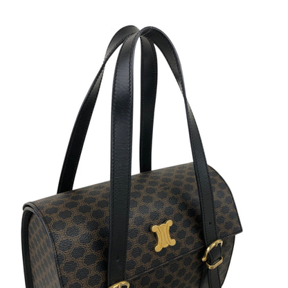 CELINE Macadam Handbag Vanity bag Black Vintage c64kav