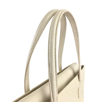 LOEWE Logo Embossed Handbag Ivory Vintage eu3utx