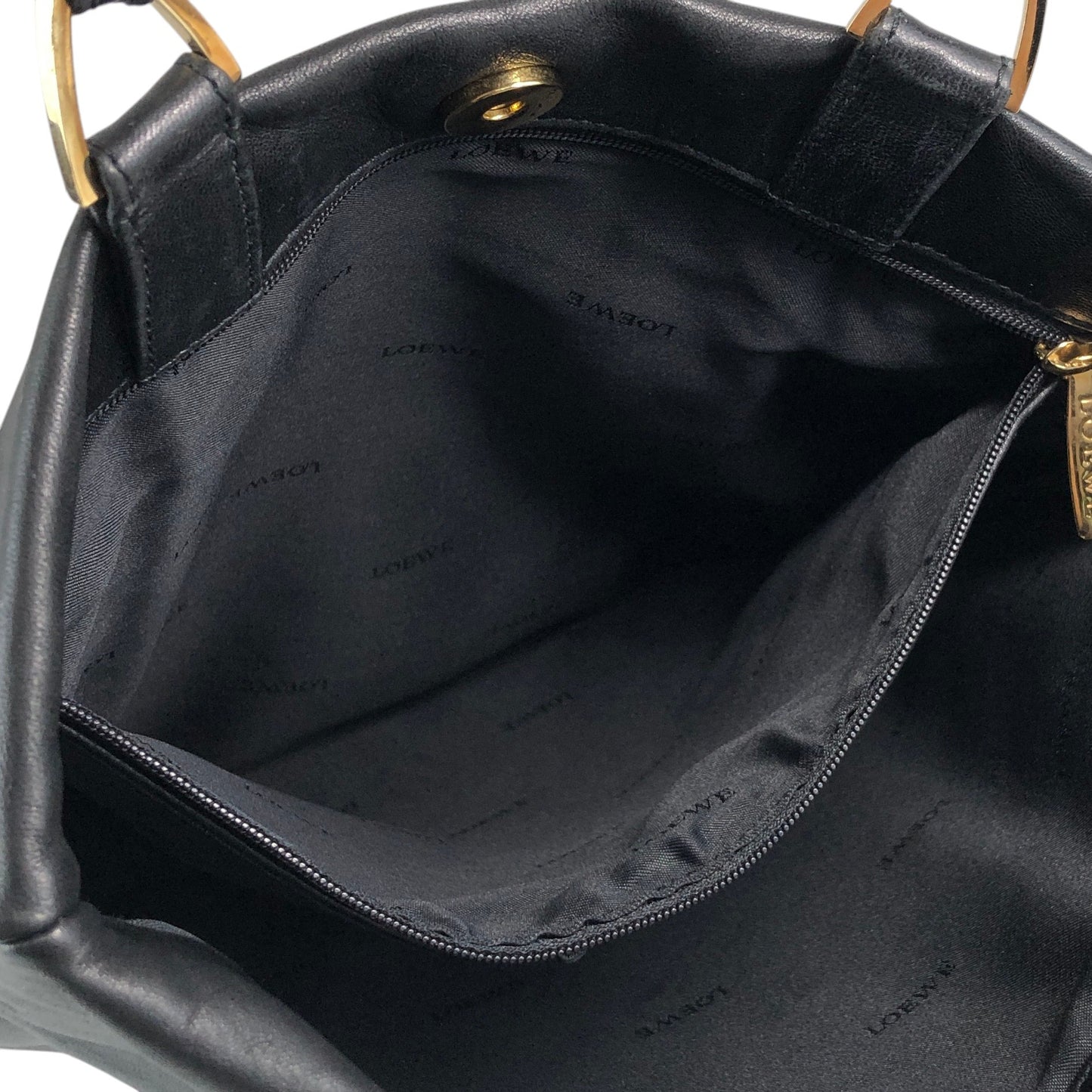 LOEWE Anagram Handbag Totebag Black Vintage wh5jjz