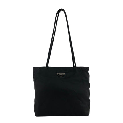 PRADA Tessuto Triangle Logo Totebag Black Vintage 26be6f