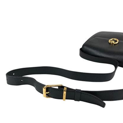 CELINE Gancini Shoulder bag Black Vintage y386id
