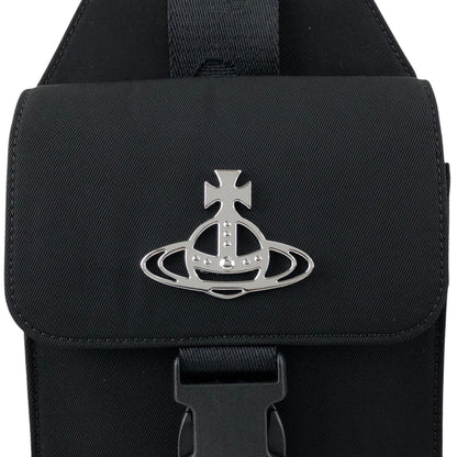 Vivienne Westwood Front Buckle Shoulder bag Black Vintage menukg