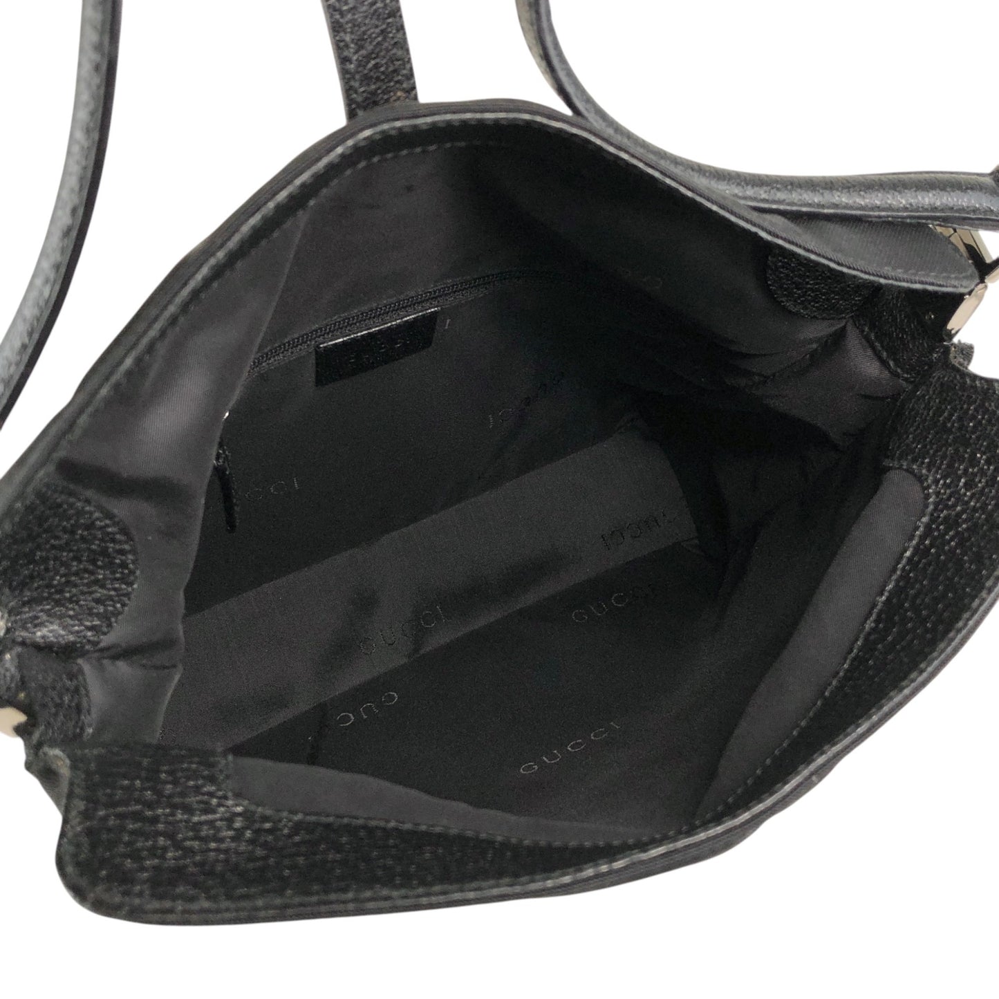 GUCCI Jackie Shoulder bag Black Vintage vunix3