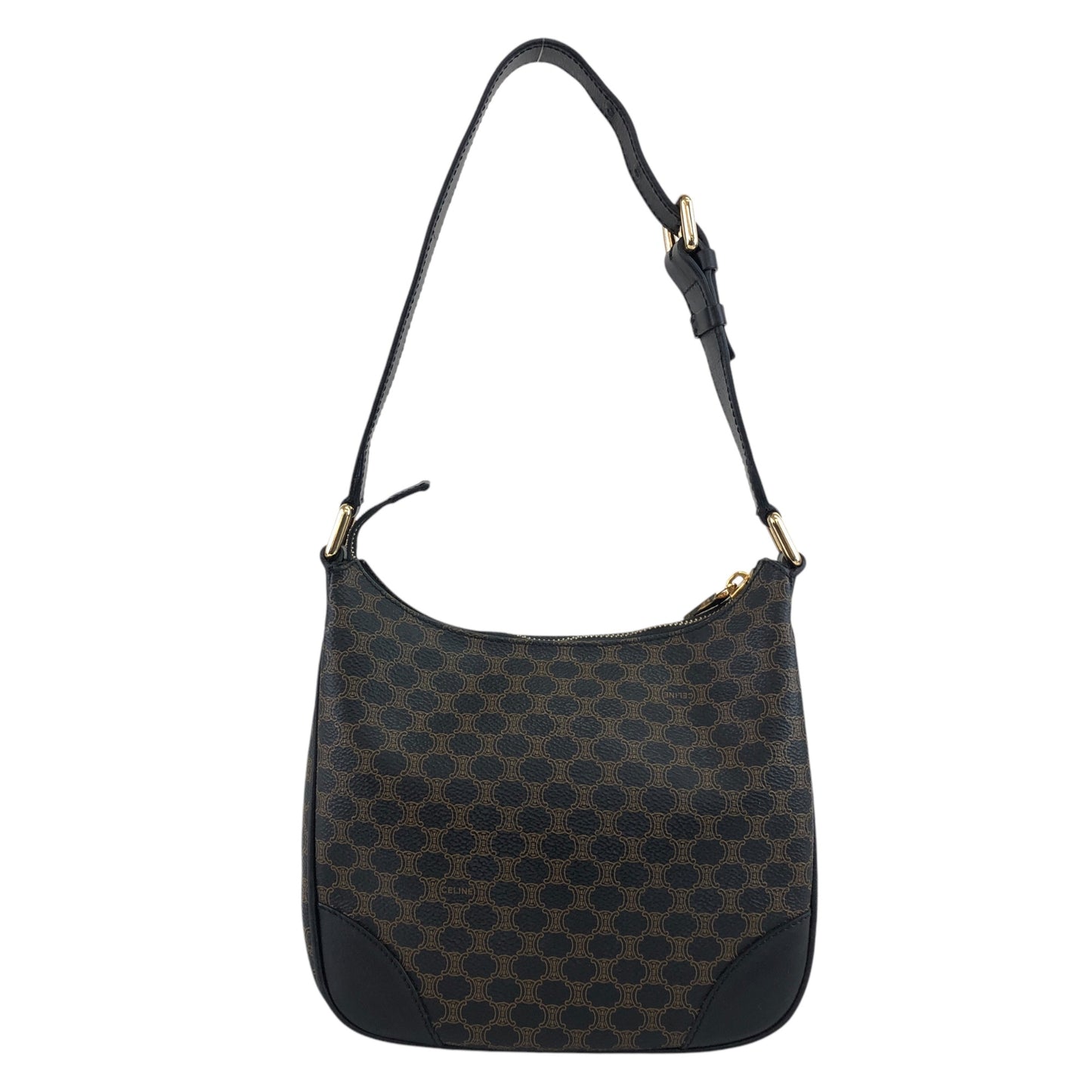 CELINE Macadam Shoulder bag Black Vintage kibhz7